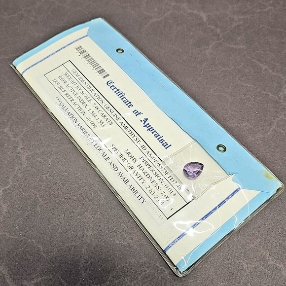 Natural Purple Amethyst Pear 7.48 Carat Loose Gemstone COA Jewelry Making - Picture 12 of 12